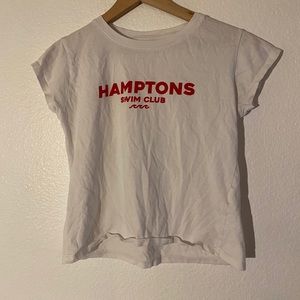 hamptons white tee